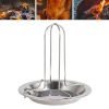 1 Pc Grilled Chicken Rack Barbecue Grill, Cooking Camping Roaster Bbq Rack Accessories Outdoor Rack Chicken Non-stick Pan