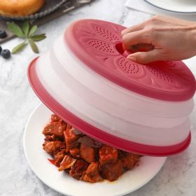 1 pc Kitchen Foldable Microwave Food Cover; Fresh-Keeping Reusable Proof Clear Refrigerator Preservation Lid