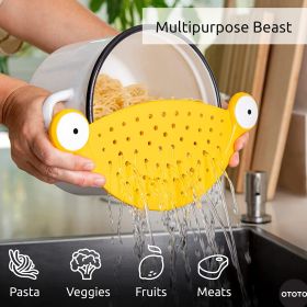 1 pc Pasta Strainer - Cute Monster Eye Design - BPA Free Food Strainer For Kitchen - Noodle And Pot Strainer Kitchen Accessory Gift