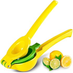1 pc; Lemon Lime Squeezer; Hand Juicer; Manual Press Citrus Juicer; No Seed 2 In 1 Double Layers Yellow Squeezer; Kitchen Gadgets; Home Kitchen Items