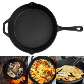 Pre-Seasoned Cast Iron Skillet Oven Safe Cookware Heat-Resistant Holder 12 inch Large Frying Pan