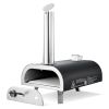12" Outdoor Pizza Oven Portable Wood Pellet Pizza Oven Iron Spray Camping
