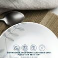 Corelle Flowing Fern 12-Piece Glass Dinnerware Set – Lightweight Chip-Resistant Vitrelle Plates And Bowls, Service For 4