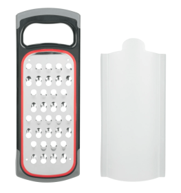 Mainstays Stainless Steel Bowl Grater with Protective Sleeve, Black