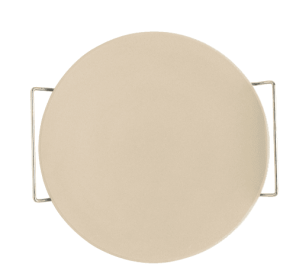 Nordic Ware 2 Piece Ceramic Pizza Stone with Steel Holder, 13" x 13"