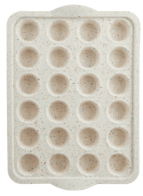 Trudeau Silicone 24 Count Mini Muffin Pan, Multi-Color Confetti, Dishwasher Safe