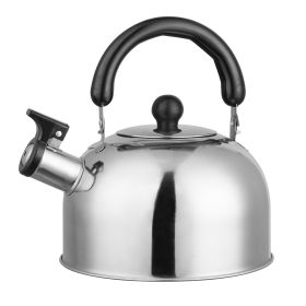 2.1 Quarts Stainless Steel Whistling Tea Kettle Stovetop Induction Gas Teapot with Insulated Handle Camping Kitchen Office