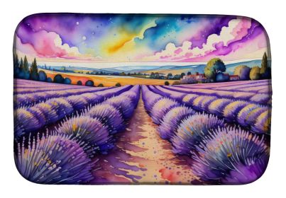 English Lavender in Color Dish Drying Mat Absorbent Dish Drying Mat Pad for Kitchen Counter Dish Drainer Mat for Countertop, 14 x 21", Multicolor