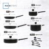 13 Piece Nonstick Aluminum Alloy Cookware Set, Black