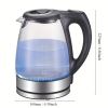 (TM-788-110V)Electric Kettle with Stainless Steel Filter and Inner Lid, 1200W Wide Opening 1.7L Glass Tea Kettle & Hot Water Boiler Black