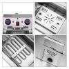 8.5QT/8L Total Capacity 12.5qt/11.8l Stainless Steel Faucet Single Tank Deep Fryer 1700W Max