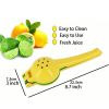 1 pc; Lemon Lime Squeezer; Hand Juicer; Manual Press Citrus Juicer; No Seed 2 In 1 Double Layers Yellow Squeezer; Kitchen Gadgets; Home Kitchen Items