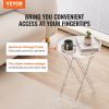 VEVOR Acrylic Folding Tray Table, Acrylic End Table with Folding X Leg, Clear Acrylic Side Table for Coffee, Drink, Food, Snack used in Living Room