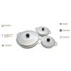 3Pieces Colombian Cast Aluminum Caldero or Dutch Oven Set with Lid