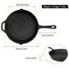Pre-Seasoned Cast Iron Skillet Oven Safe Cookware Heat-Resistant Holder 12 inch Large Frying Pan