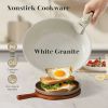 12pcs Non-Stick Cookware Set, Pots and Pans Set with Detachable Handle for Kitchen