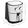 6.9 qt Air fryer 85% less oil or low fat cooking 1700W electric oven 400F split oil filter 360° air circulation timing and non-stick pan