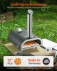 12" Outdoor Pizza Oven Portable Wood Pellet Pizza Oven Iron Spray Camping
