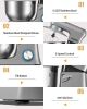 Stand Mixer, KUPPET Stainless Steel Mixer 6.5-QT, kitchen Mixer 6-Speeds Tilt-Head Food Mixer with Dough Hook, Wire Whip & Flat Beater
