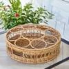 Better Homes & Gardens Rattan Large Beverage Tray – Woven Serving Tray With Handles For Indoor And Outdoor Use