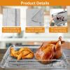 2Pcs Air Fryer Basket Tray 15.35x11.61in Stainless Steel Rustproof Non-Stick Oven Pan and Tray