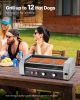 Electric 12 Hot Dog 5 Roller Commercial Sausage Grill Cooker Machine 750W