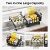 Expandable Dish Drying Rack, Large Dish Rack for Kitchen Counter, Stainless Steel Dish Drainer with Drainboard
