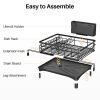 Expandable Dish Drying Rack, Large Dish Rack for Kitchen Counter, Stainless Steel Dish Drainer with Drainboard