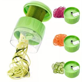 1 pc; Vegetable Spiralizer; Household Vegetable Grater; Reusable Fruit Grater; Kitchen Potato Slicer; Vegetable Spiral Cutter; Kitchen Gadgets