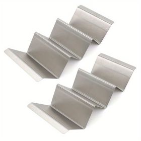 2 pcs Taco Holders; Stainless Steel Taco Bracket Tray; Mexican Tortilla Tray; Suitable For Baking; Dishwasher And Barbecue; Kitchen Accessories