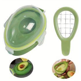 2 pcs, Avocado Storage Container, Fruit Storage Container With Avocado Cutter, Fruit And Vegetable Storage Container, Avocado Storage Container Kit