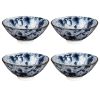 4-pack Chinese Ceramic Kung Fu Tea Set Blue and White Cups Tea Bowl Tasting Cups Tea Ceremony Accessories Set, 40ml