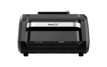 Geek Chef Airocook Smart 7-in-1 Indoor Electric Grill Air Fryer Family Large Capacity Grilled Pizza and Cyclone Grill Technology Countertop Grill Stai