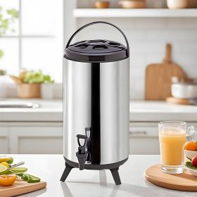 SOGA 16L Portable Insulated Cold/Heat Coffee Tea Beer Barrel Brew Pot With Dispenser