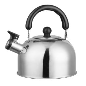 2.1 Quarts Stainless Steel Whistling Tea Kettle Stovetop Induction Gas Teapot with Insulated Handle Camping Kitchen Office