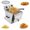 8.5QT/8L Total Capacity 12.5qt/11.8l Stainless Steel Faucet Single Tank Deep Fryer 1700W Max