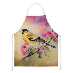 Gold Finch Apron Cooking Kitchen Server Baking Crafts Gardening for Adult Women Men, Unisex, Large, Multicolor