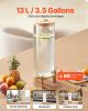 Drink Dispenser 3.5 Gal Beverage Dispenser for Parties Glass with Stand