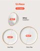 12 PCS Dinnerware Set Ceramic Plates and Bowls Sets Service for 4 White