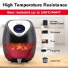 3Pcs Reusable Foldbale Air Fryer Silicone Pot 464°F Heat Resistant Round Replacement of Parchment Liners 3 Food Grade Baking Basket Pans for 4+Quart A
