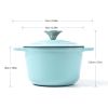 HAWOK Enameled Cast Iron Dutch Oven 1.5-Quart Green