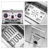 8.5QT/8L Total Capacity 12.5qt/11.8l Stainless Steel Faucet Single Tank Deep Fryer 1700W Max
