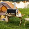 Outsunny Pellet Wood Fired Pizza Oven, Outdoor Pizza Maker with 12" Rotating Stone, Peel and Waterproof Cover, Black