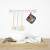 Colorful Dusty Miller Pair of Pot Holders Kitchen Heat Resistant Pot Holders Sets Oven Hot Pads for Cooking Baking BBQ, 7 1/2 x 7 1/2