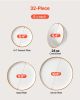32 PCS Dinnerware Set Ceramic Plates and Bowls Sets Service for 8 White