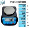 Ounce Carat and Gram Scale 0.01g Accuracy Electronic Scale Science Digital Scale Lab Balance LCD 600g Capacity USB Charger and AC DC Adapter Included