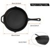 Pre-Seasoned Cast Iron Skillet Oven Safe Cookware Heat-Resistant Holder 12 inch Large Frying Pan