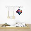 Colorful Hydrangeas Pair of Pot Holders Kitchen Heat Resistant Pot Holders Sets Oven Hot Pads for Cooking Baking BBQ, 7 1/2 x 7 1/2