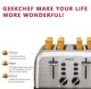 4-slice stainless steel toaster