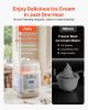 1 Quart Automatic Ice Cream Maker with Built-in Compressor No Pre-freezing